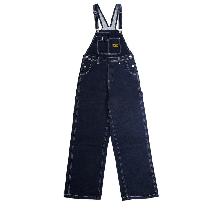 Men's Retro Casual Striped Denim Jumpsuit