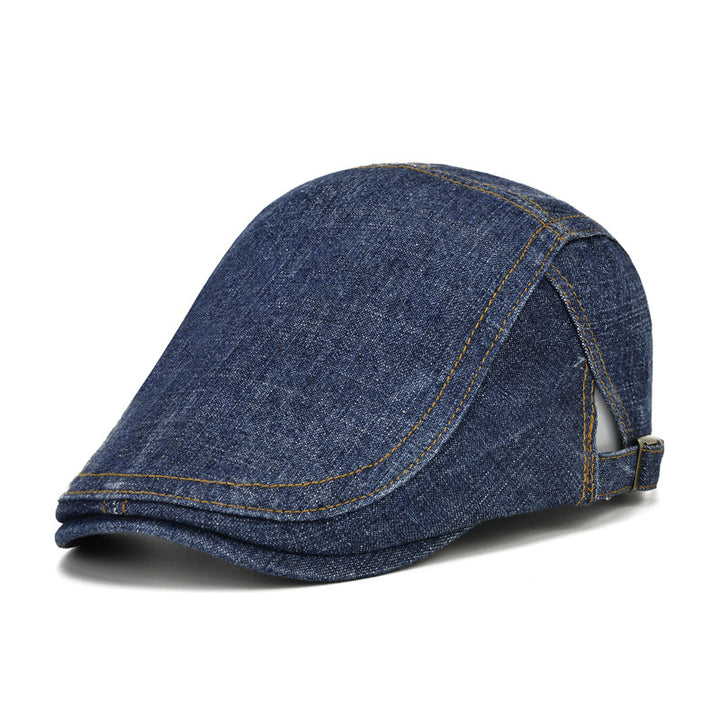 Washed and ground old cotton denim cap