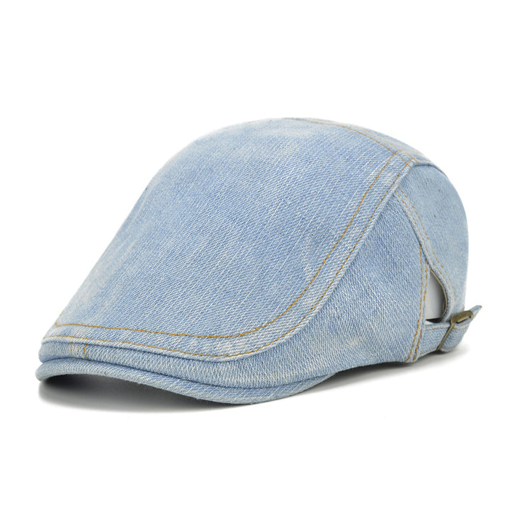 Washed and ground old cotton denim cap