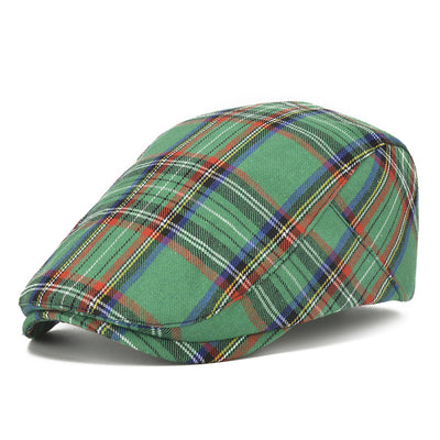 Autumn plaid beret men