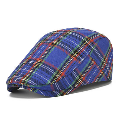 Autumn plaid beret men