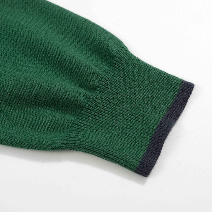 Men's vintage green knit cardigan sweater