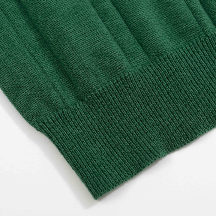 Men's vintage green knit cardigan sweater