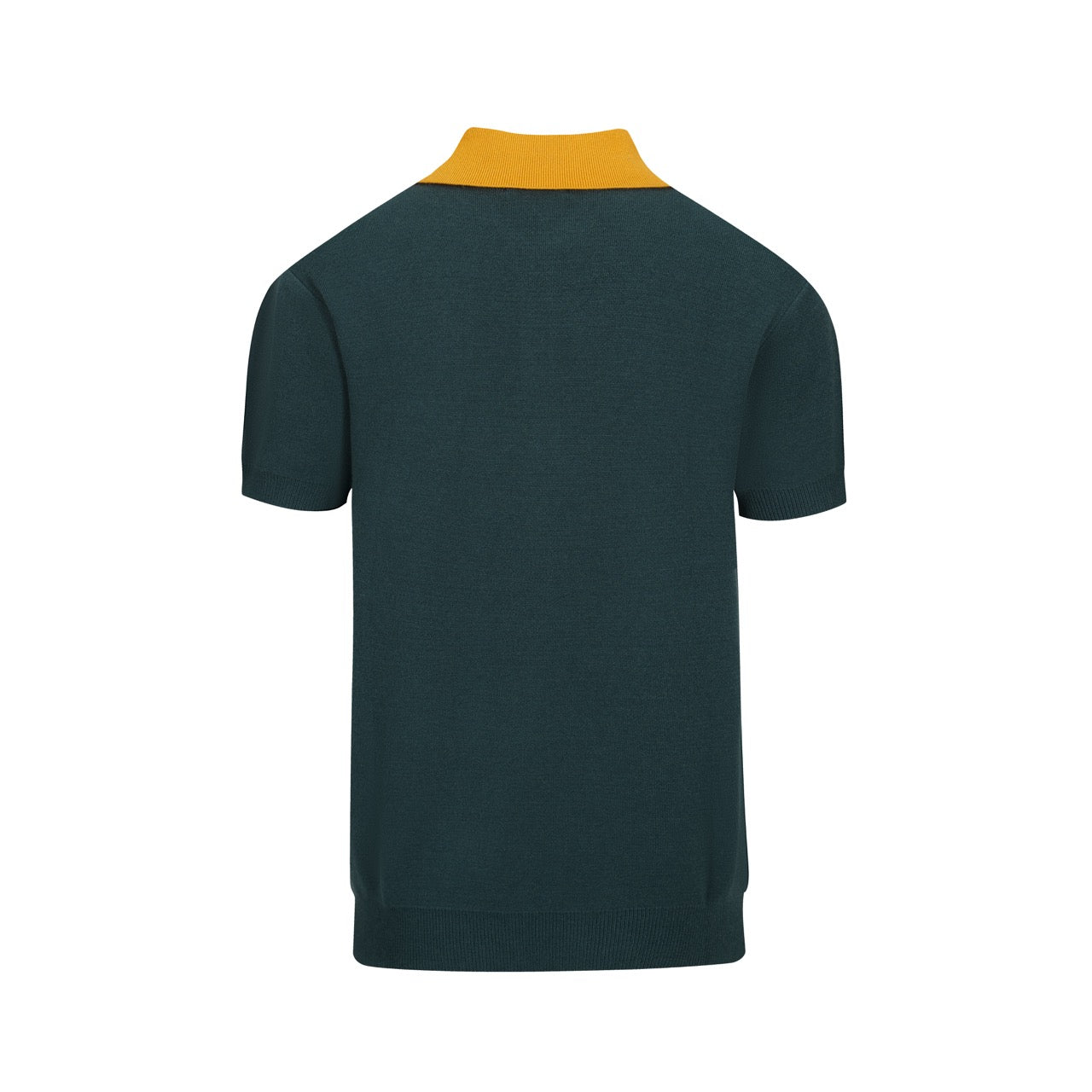 Men's green vintage art polo knit shirt