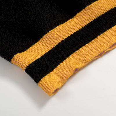 Men's yellow vintage striped knit T-shirt