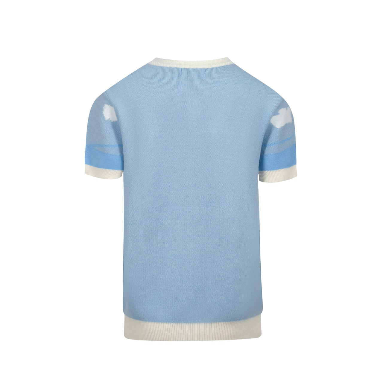 Men's blue vintage period knit T-shirt