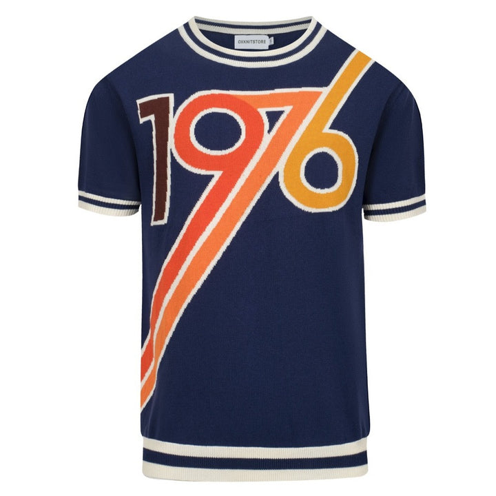 Men's navy blue 1976 knit T-shirt