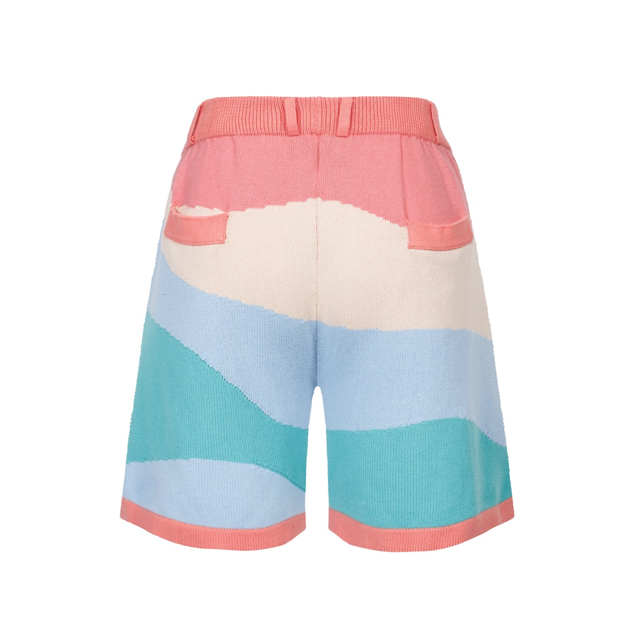 Vintage multi-colored knit shorts for men