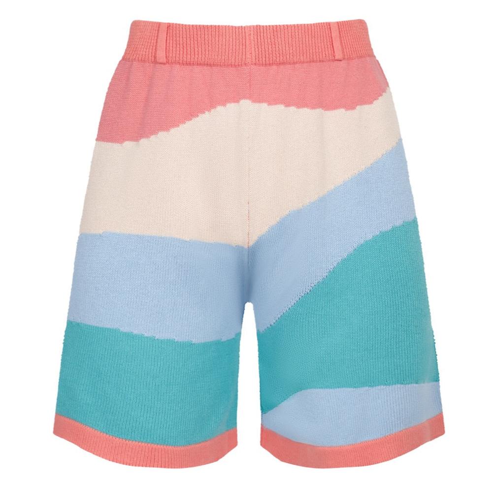 Vintage multi-colored knit shorts for men