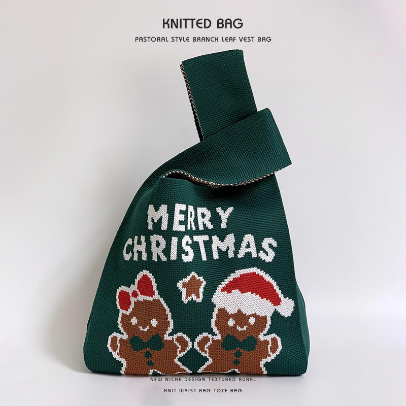 Bolsa de regalo de Navidad bolso de bolso de chaleco tejido