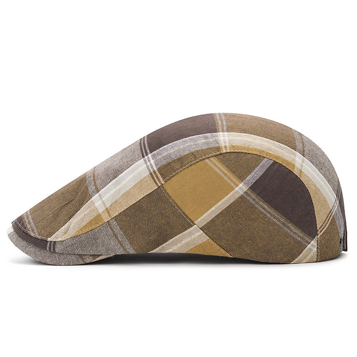 Casual plaid cap breathable forward cap