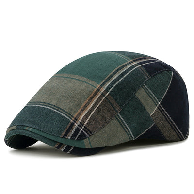 Casual plaid cap breathable forward cap