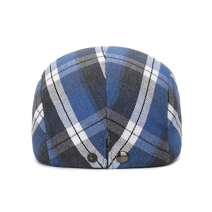 Vintage plaid cap for men