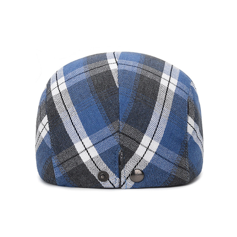 Vintage plaid cap for men