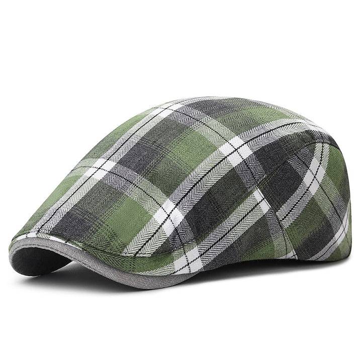 Vintage plaid cap for men