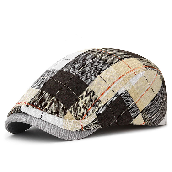 Vintage plaid cap for men