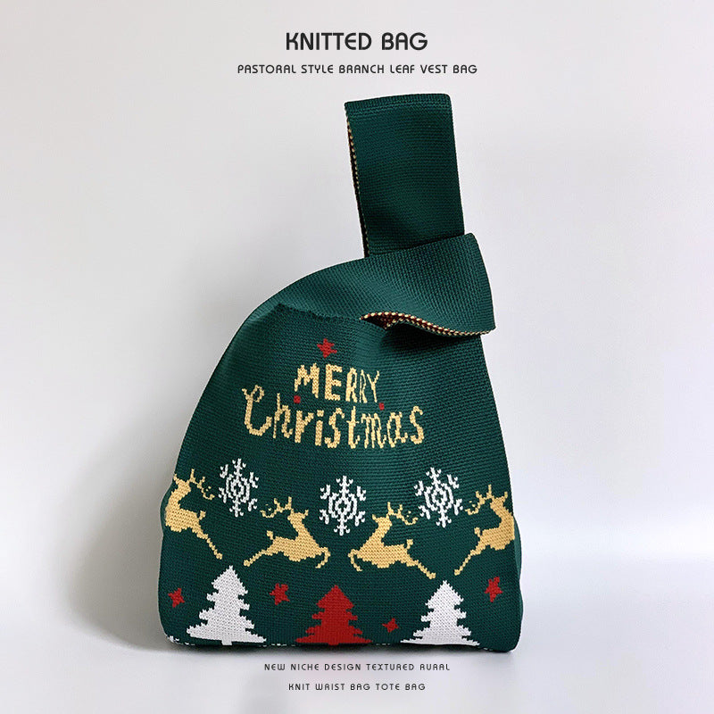 Bolsa de regalo de Navidad bolso de bolso de chaleco tejido