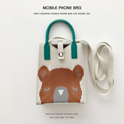 Bear Mini Crossbody Knitted Bag