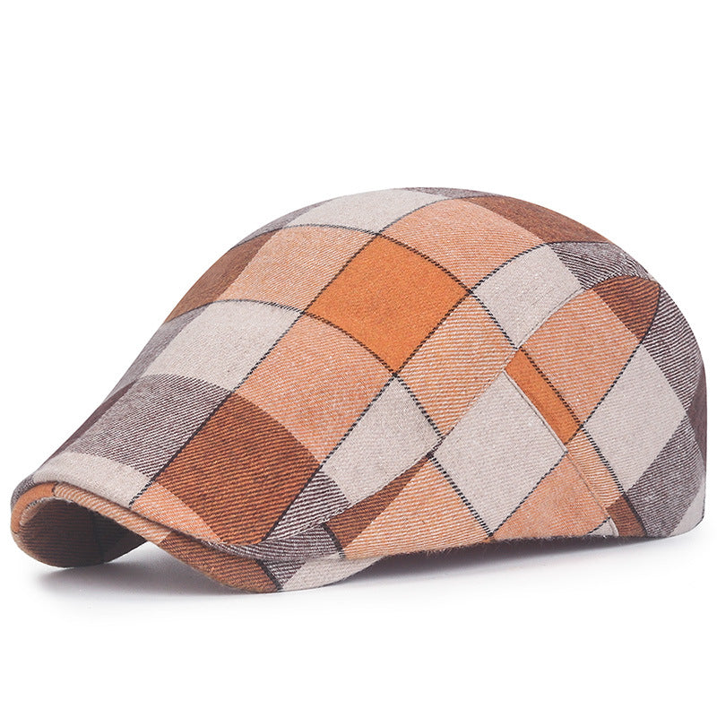 Plaid Retro Versatile Cap