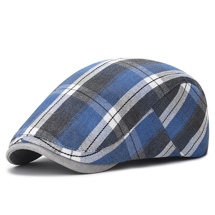 Vintage plaid cap for men