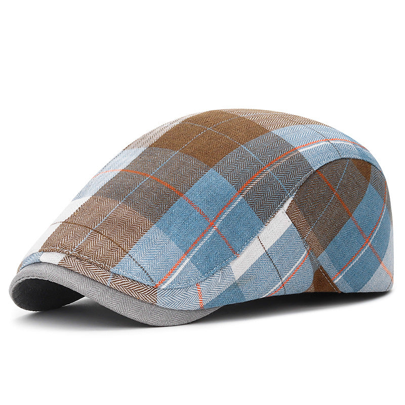 Vintage plaid cap for men