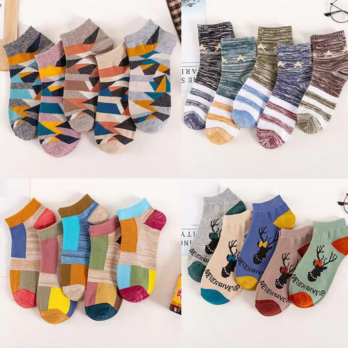 Men's boat socks retro socks