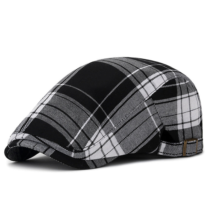 Color Plaid Beret Caps