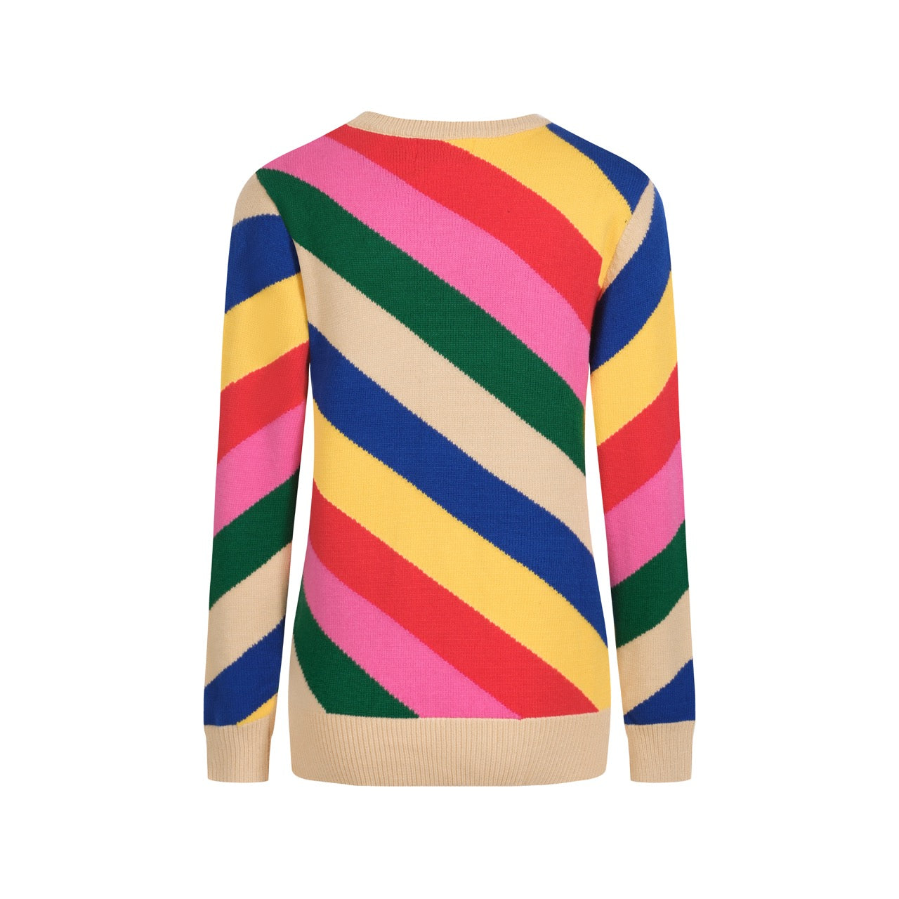 Women's vintage striped knitted jacquard T-shirt