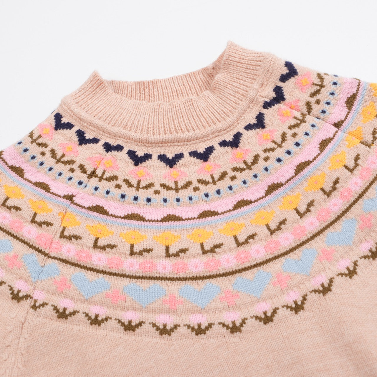 Women's oat knit vintage jacquard knit sweater