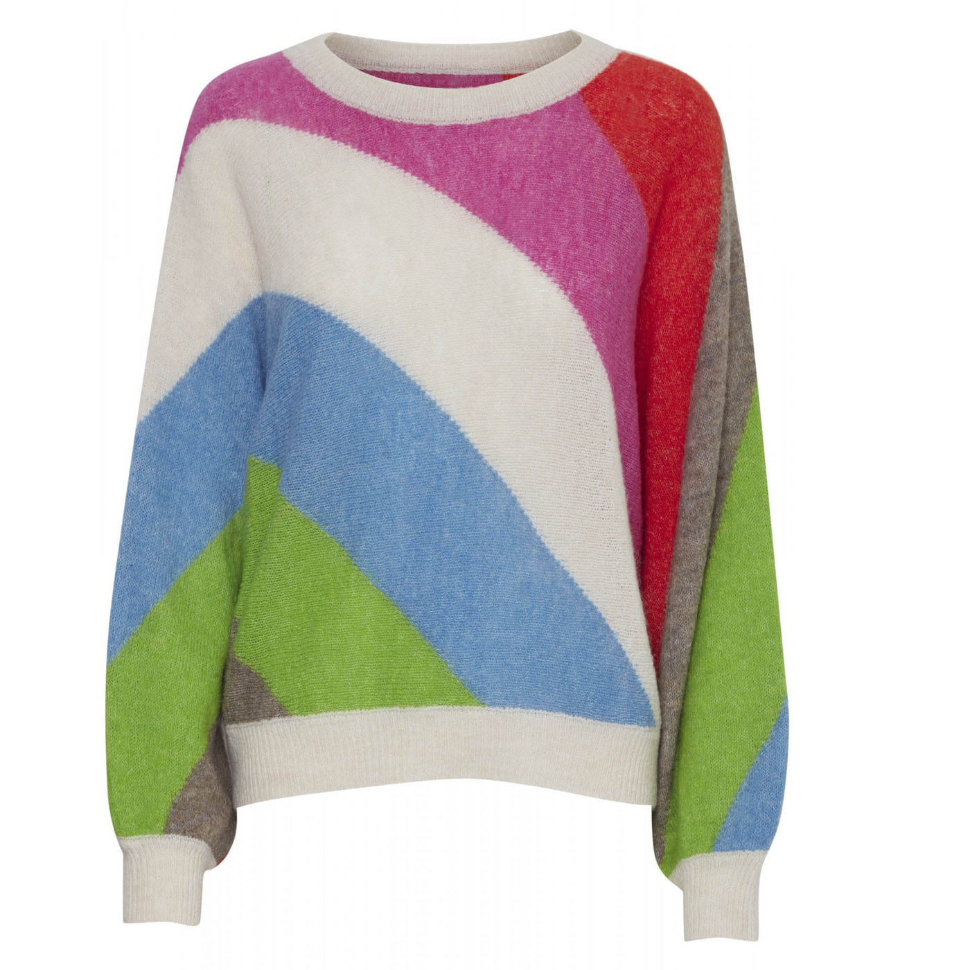 Women's striped multicolor knit sweater