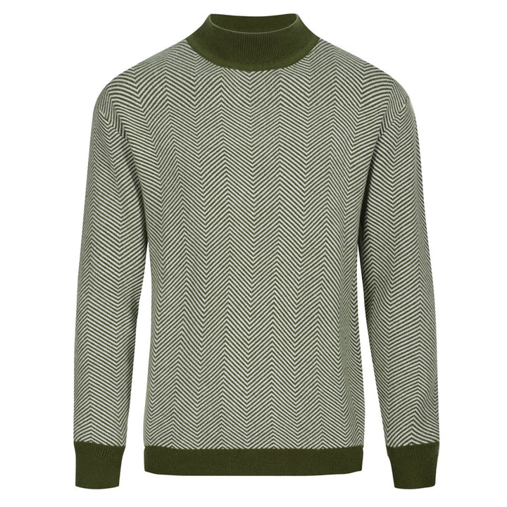 Grüne Rollkragenpullover für Herren, Grüne Rollkragenpullover