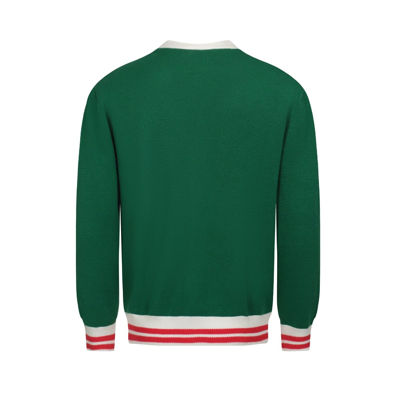 Men's green vintage knit cardigan sweater