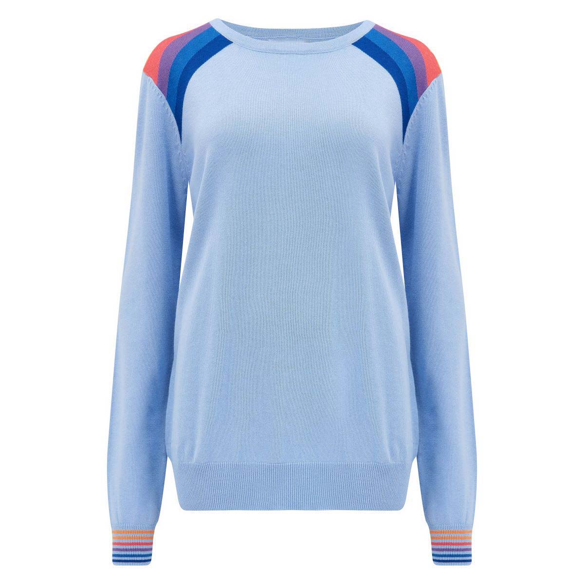 Women's blue vintage period knit top