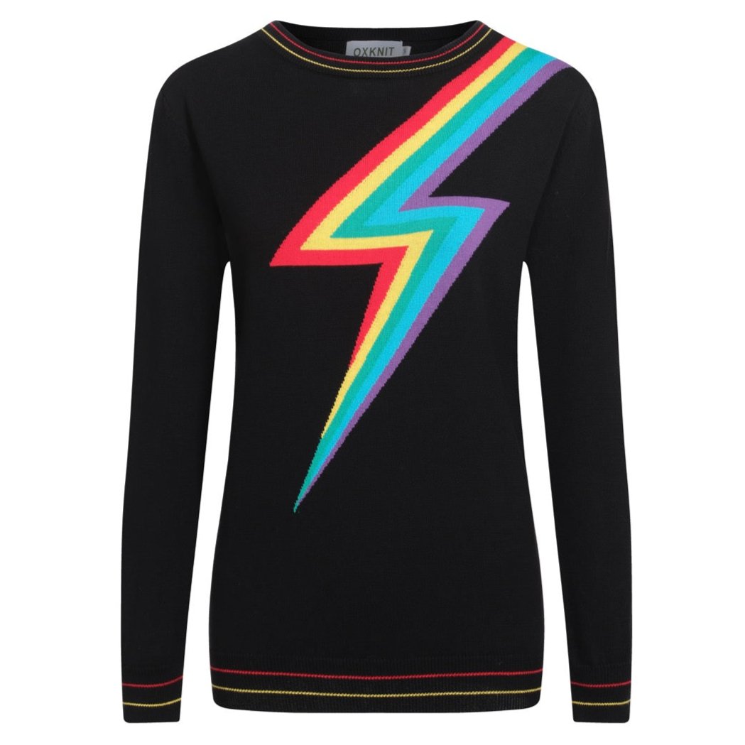 Women's black Lightning knit top