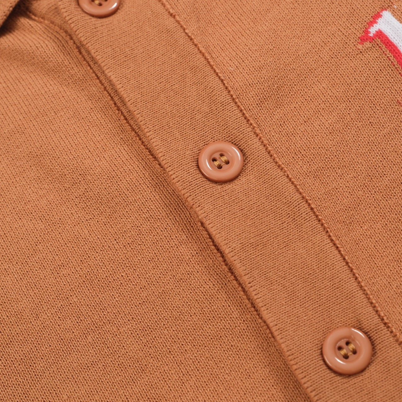 Men's brown 1971 knit cardigan top