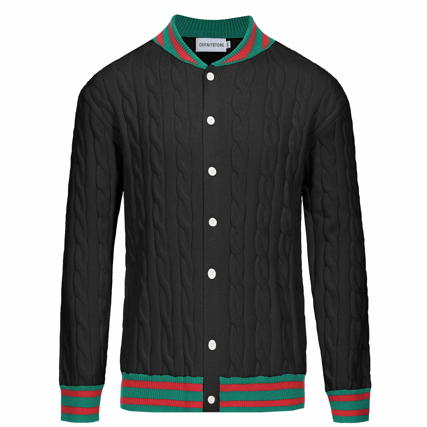 Men's black vintage cardigan sweater coat