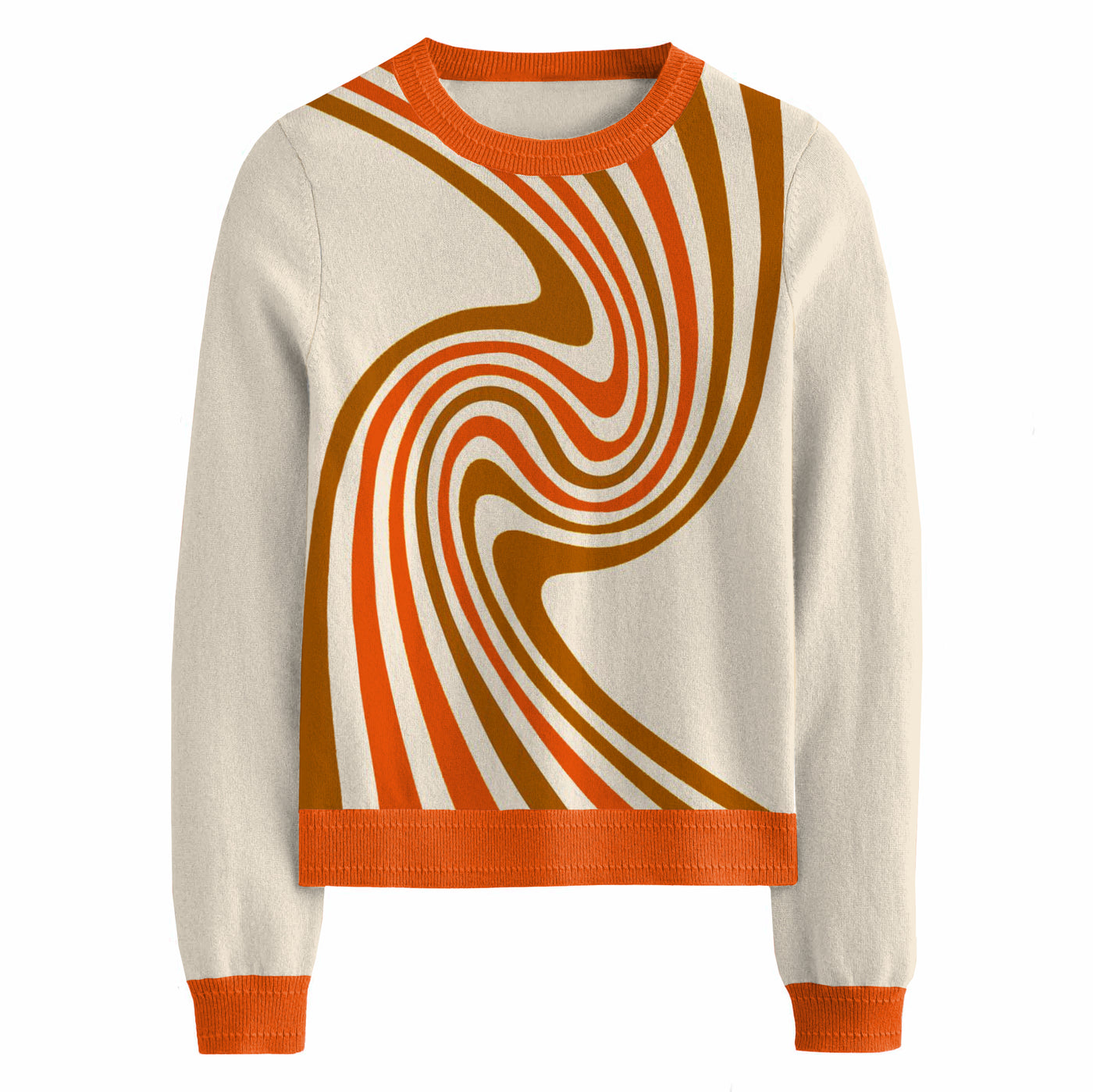 Women's vintage striped apricot sweater