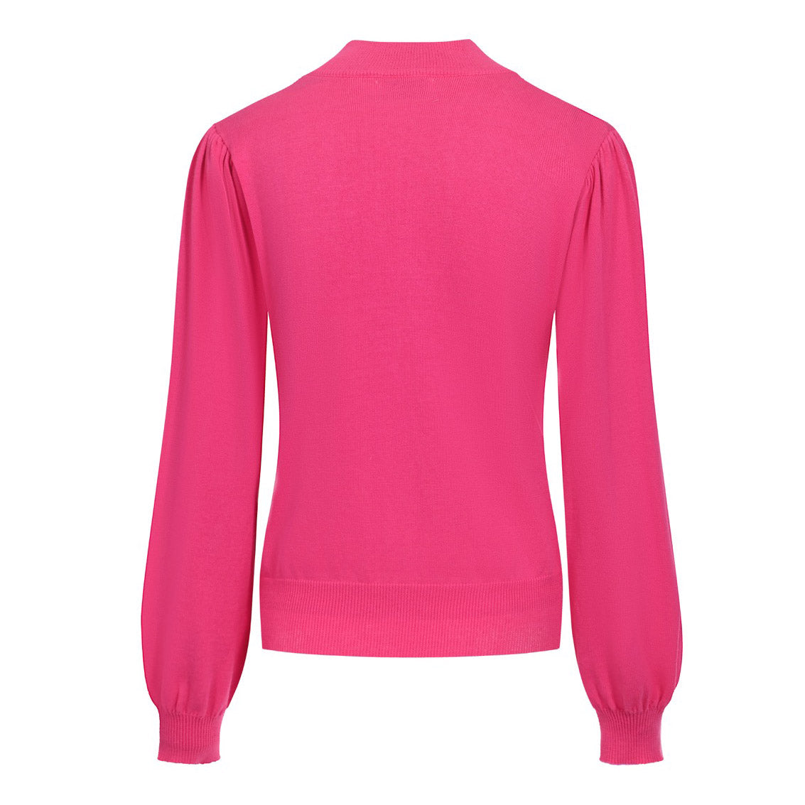 Women's rose flower puffy sleeve sweater