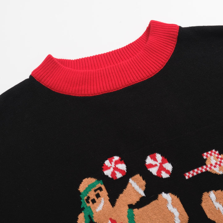 Women's black with red Christmas sweater