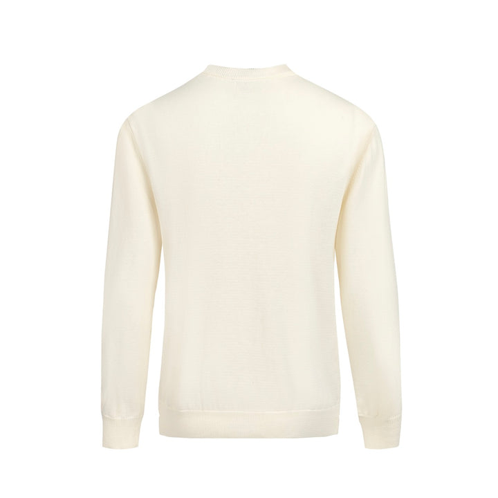 Men's white apricot art vintage knitwear