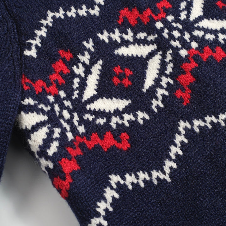 Men's dark blue vintage Christmas sweater