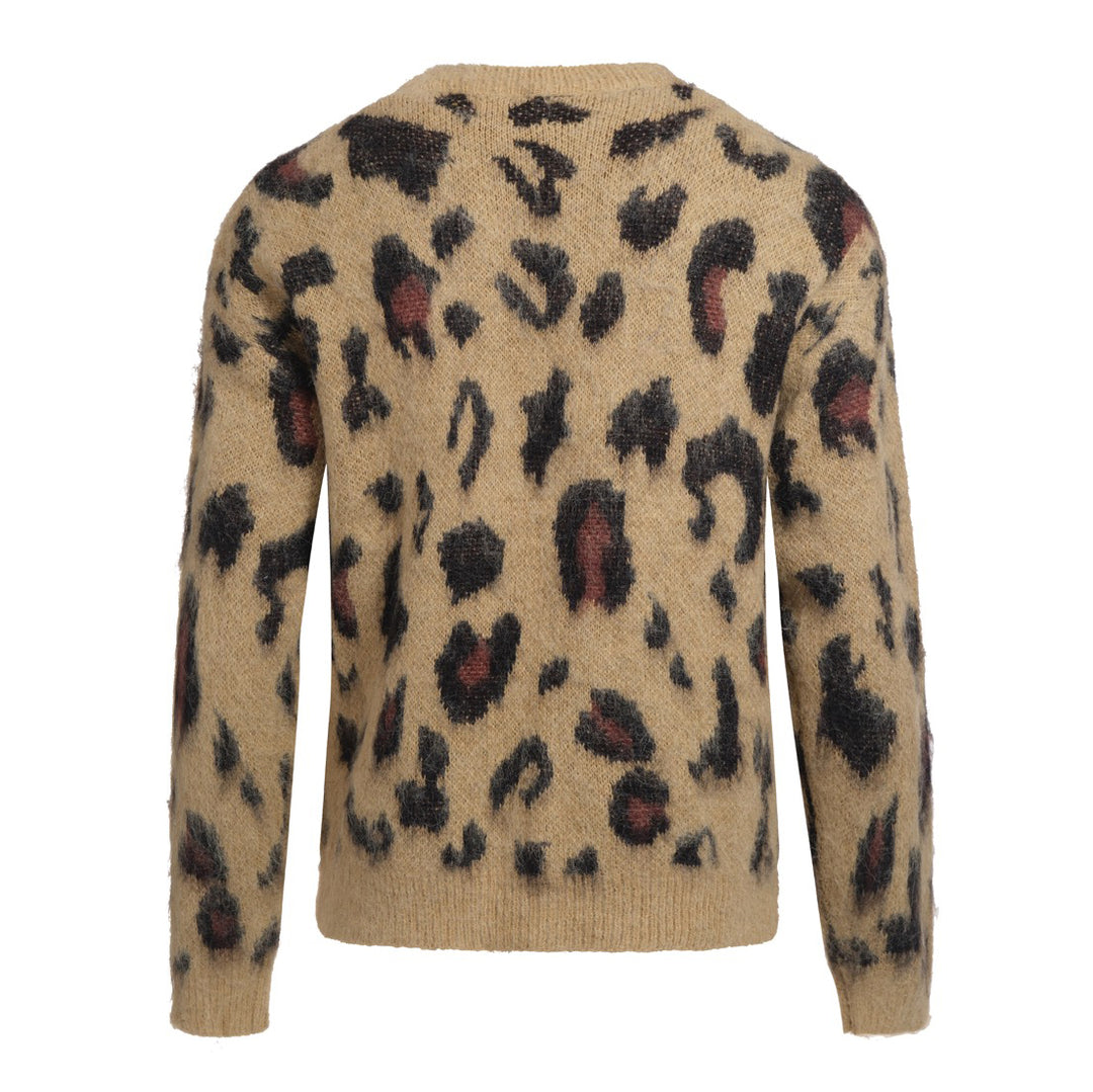 Herrenkaffee Farbe Leopard Haarpullover