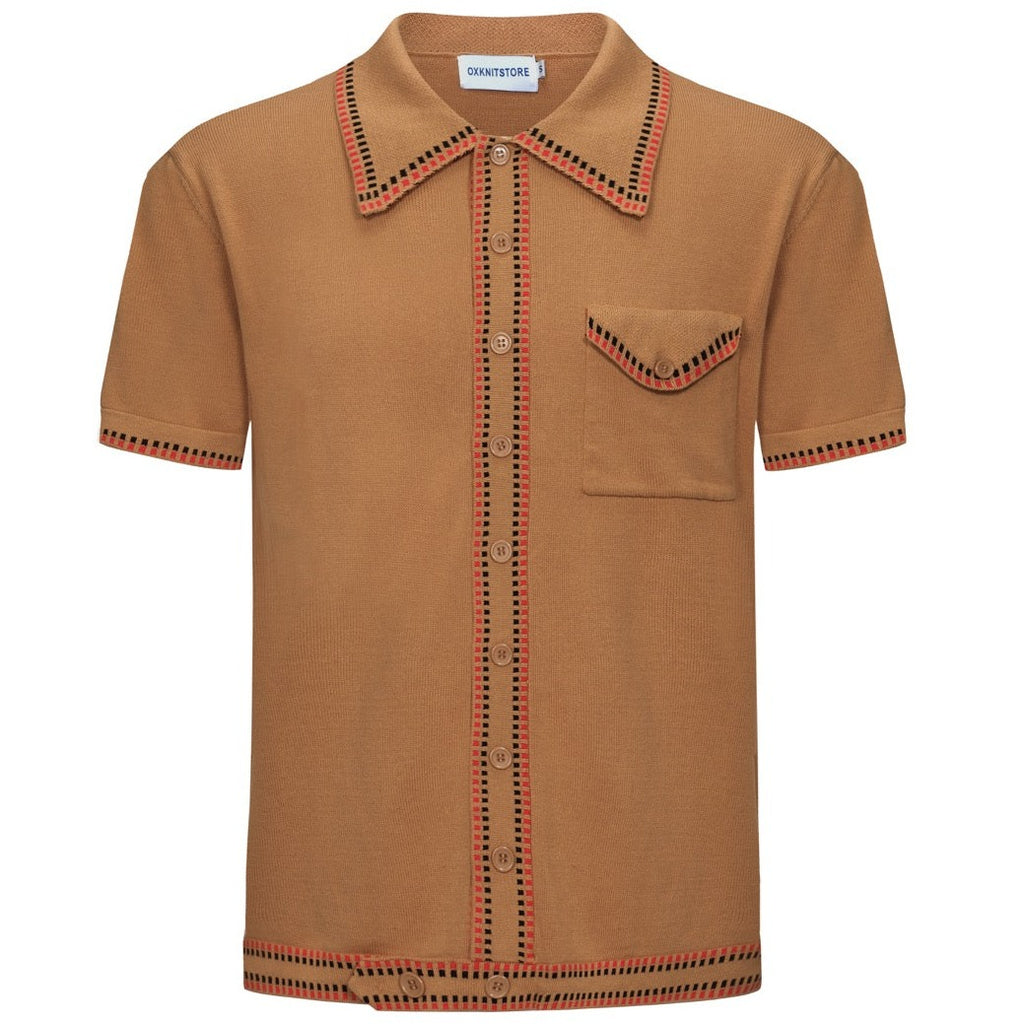 Woody Knit Polo Shirt, EcoViscose