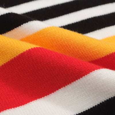 Men's Bold Striped Sweater – Retro-Inspired Knitwear for a Vibrant Style Statement