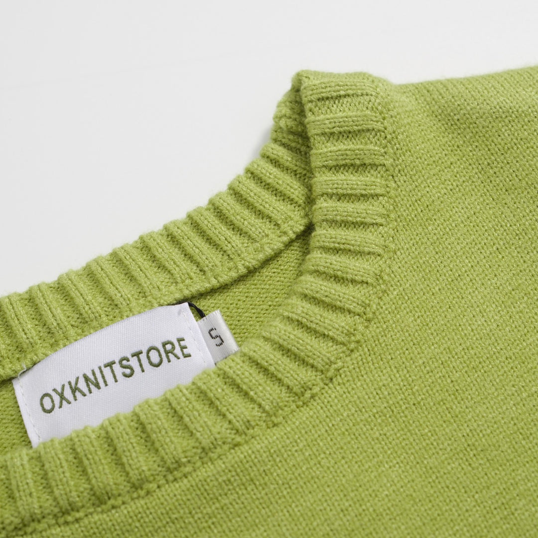 Men's Green Gradient Sweater – Classic Knitwear for Effortless Style