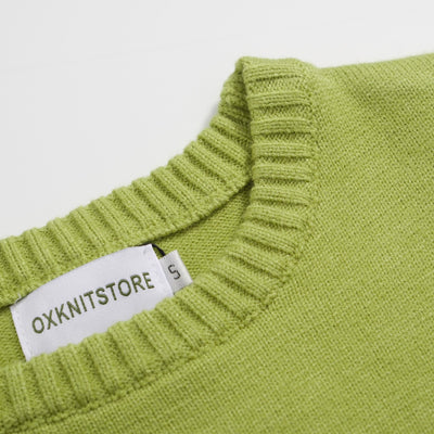 Men's Green Gradient Sweater – Classic Knitwear for Effortless Style