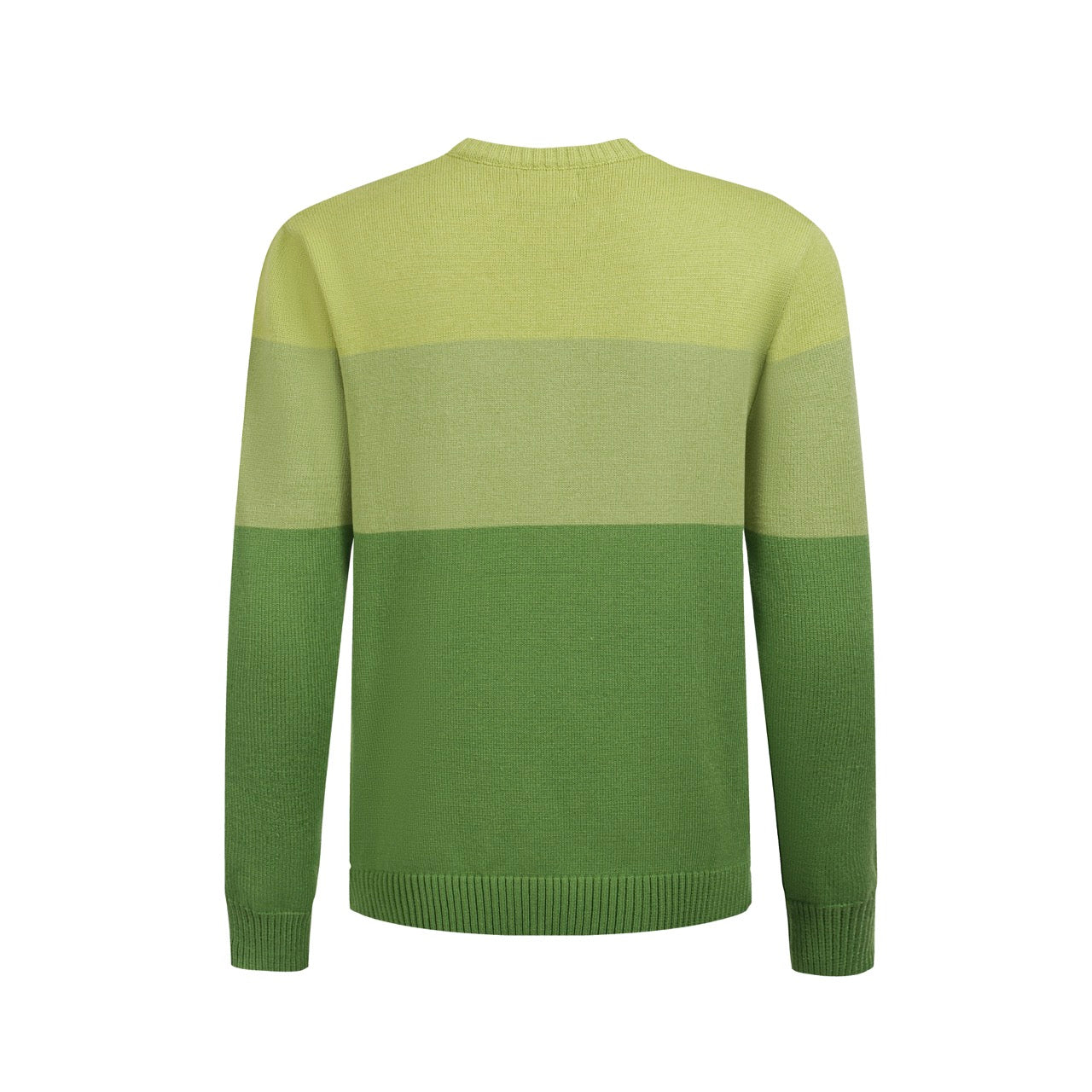 Men's Green Gradient Sweater – Classic Knitwear for Effortless Style