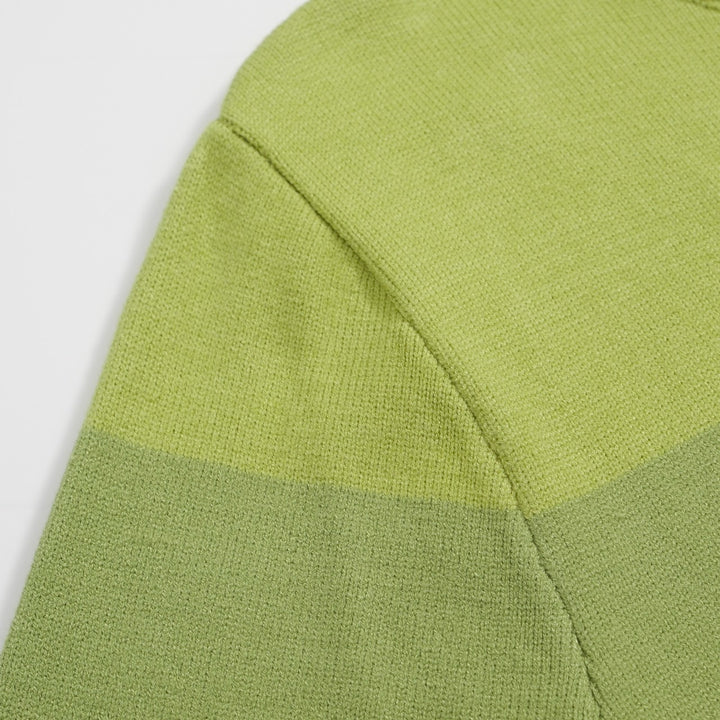 Men's Green Gradient Sweater – Classic Knitwear for Effortless Style