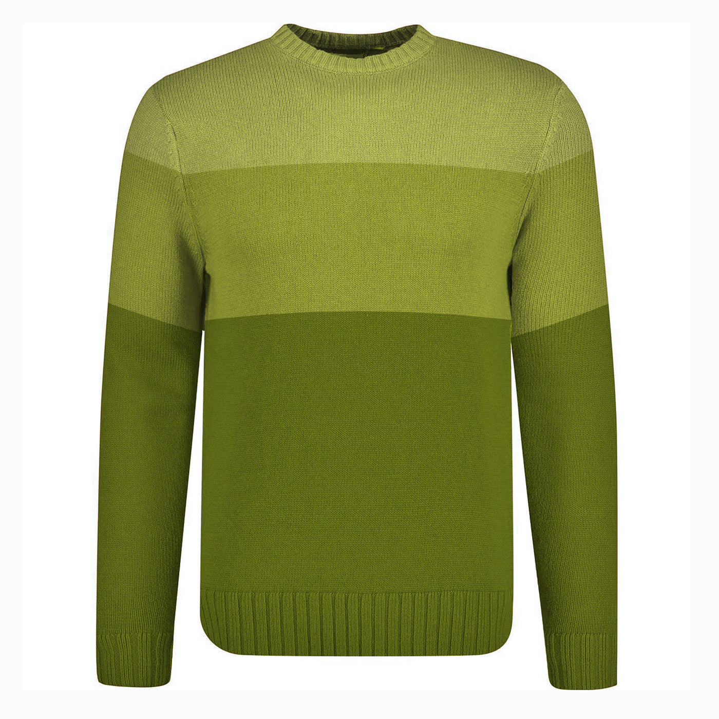 Men's Green Gradient Sweater – Classic Knitwear for Effortless Style