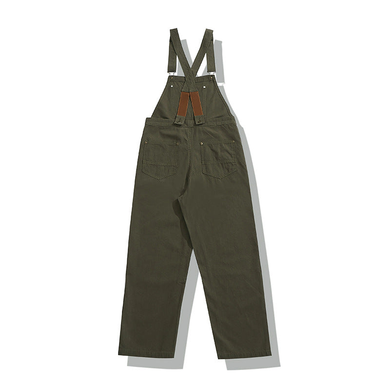 Men's retro casual suspender overalls jumpsuit